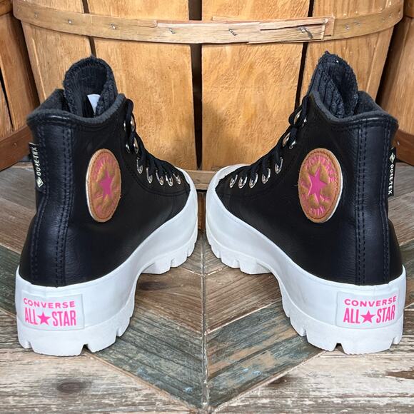 Converse CTAS Lugged Winter Retrograde Gore-Tex Black Leather Boots Womens 6.5 - Picture 8 of 11